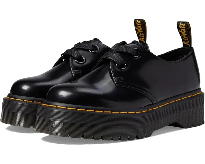 Туфли Dr. Martens Holly Quad Retro с радужным металлическим эффектом