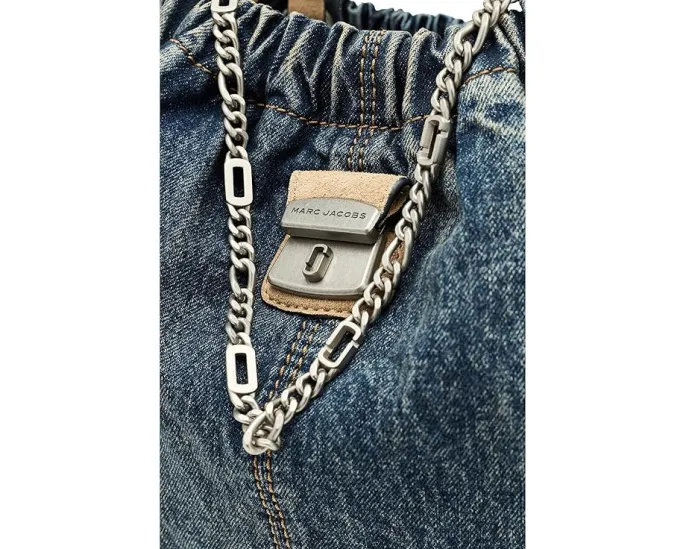 Сумка тоут The Denim Suede Cristina из денима с замшевой отделкой Marc Jacobs