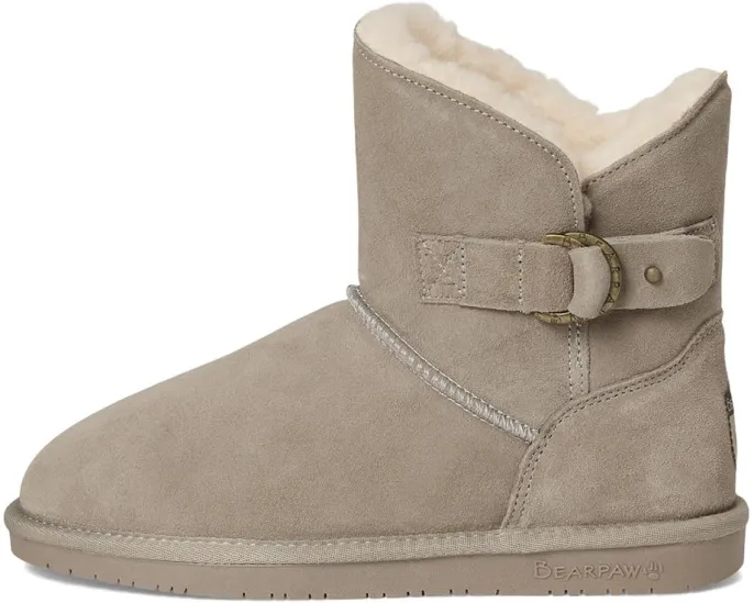 Зимние угги Bearpaw Steph из замши с подкладкой из шерсти и декоративной пряжкой