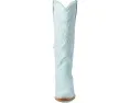 Высокие сапоги Corral Z5254 с вышивкой baby blue и квадратным каблуком