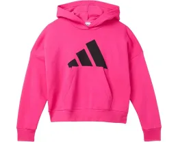 Толстовка adidas Kids с капюшоном и большим логотипом из флиса
