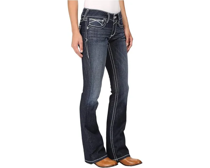 Джинсы клеш Ariat R.E.A.L. Bootcut Rosey с контрастной строчкой