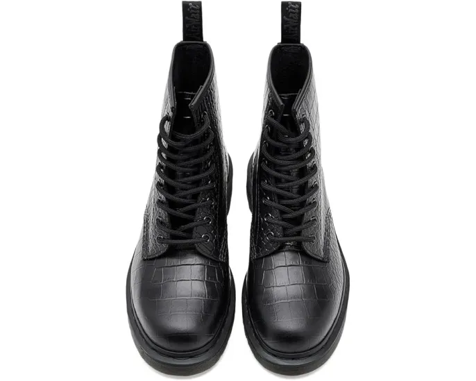 Ботинки Dr. Martens 1460 Croco с тиснением под крокодила на платформе