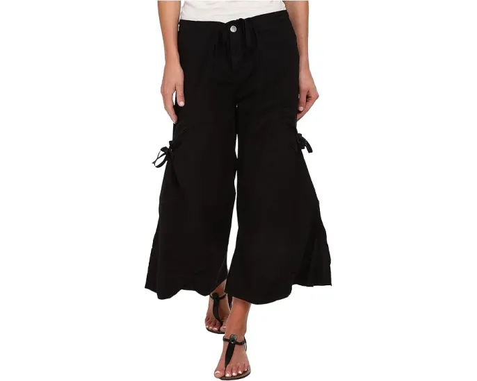 Широкие брюки Cargo Gaucho Crop с завязками и карманами XCVI