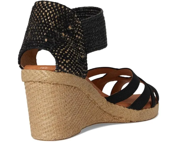 Сандалии Adin на танкетке из эластичной рафии с открытым носком