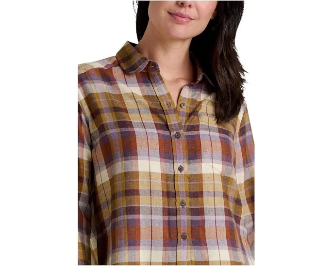 Фланелевая рубашка Toad&Co свободного кроя с длинным рукавом