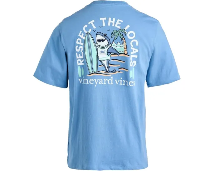 Детская футболка Vineyard Vines Kids Respect The Locals с принтом