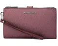 Кожаный кошелек на запястье MICHAEL Michael Kors Jet Set Double Zip