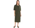 Платье Eileen Fisher миди из махры с воротником-хомутом