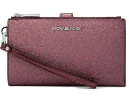 Кожаный кошелек на запястье MICHAEL Michael Kors Jet Set Double Zip