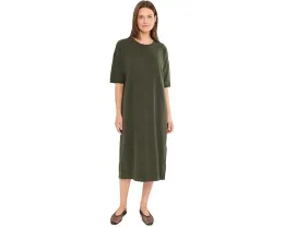 Платье Eileen Fisher миди из махры с воротником-хомутом