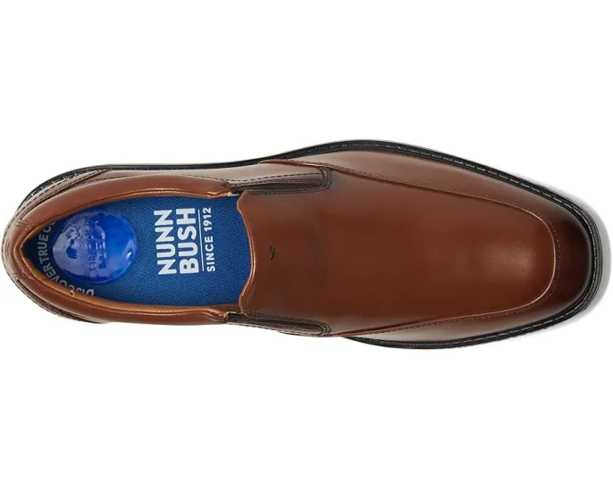 Туфли Nunn Bush Stark Moccasin Toe Slip-On из кожи без шнуровки