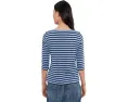Футболка NIC+ZOE с рукавом 3/4 и полосками в стиле лодочки