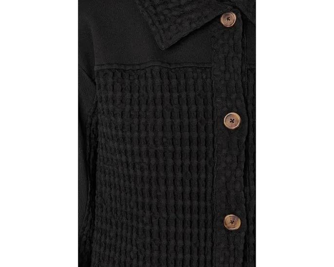 Оверсайз шакет из смесовых материалов с длинным рукавом Mod-o-doc