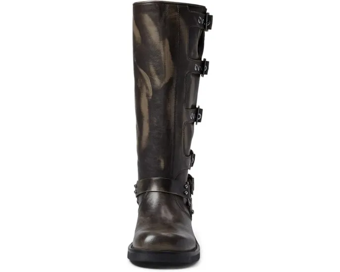 Кожаные ботинки Steve Madden Rocky с широким голенищем и пряжками