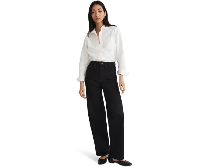 Джинсы Madewell Perfect Vintage Wide-Leg в черной стирке