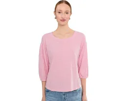 Футболка Mod-o-doc с открытым круглым вырезом и рукавами 3/4 со сборками