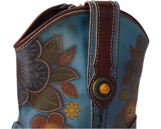 Ковбойские сапоги Cahoots с цветочным тиснением и бархатной подкладкой