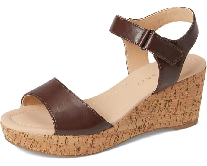 Сандалии Ranae на танкетке из пробки с регулируемой липучкой