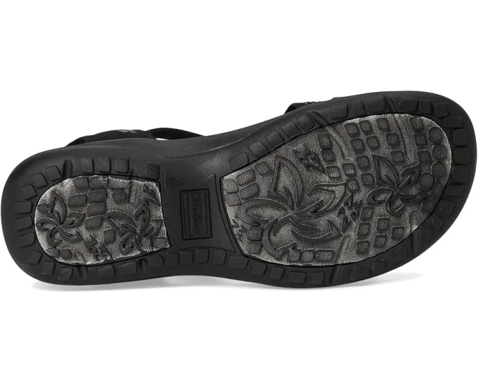 Сандалии Skechers Reggae Slim Summer Sparkle с украшениями из страз и технологией Hands Free Slip Ins
