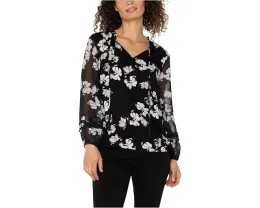 Liverpool Los Angeles блуза с длинными рукавами и сборками в стиле поповер