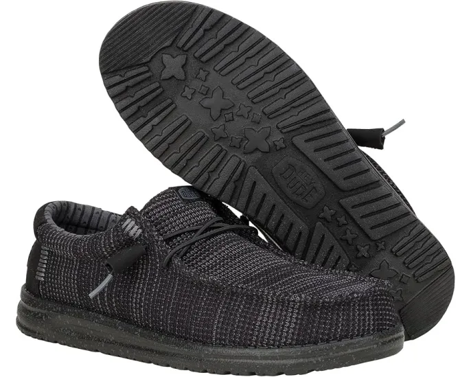 Обувь Hey Dude Wally Stretch Sox с эластичными шнурками и съемной стелькой