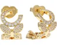 Серьги Lucky Charm Huggies от Kate Spade с кристаллами и золотом