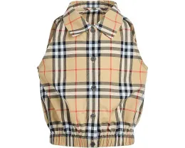 Блуза Burberry Kids Mabel с клетчатым узором и воротником на пуговицах