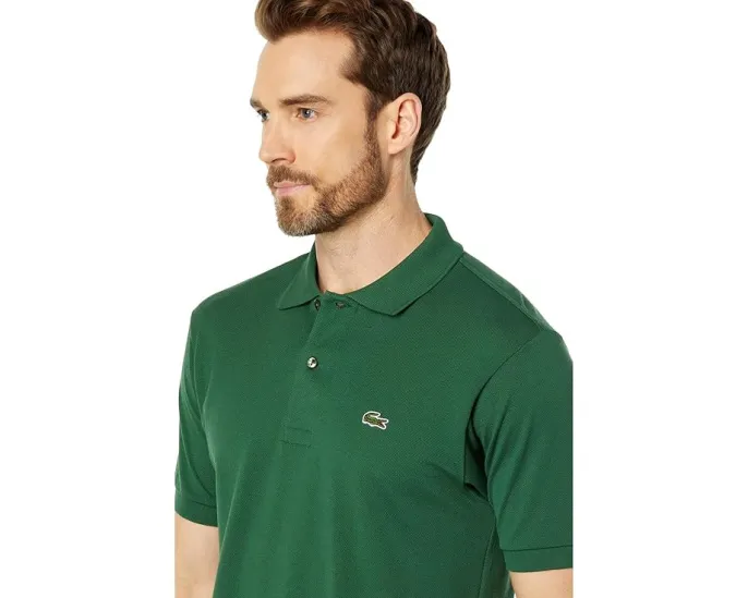Поло Lacoste с коротким рукавом из пике классического кроя