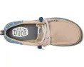 Hey Dude Wally Funk Striped Denim слипоны с джинсовым принтом