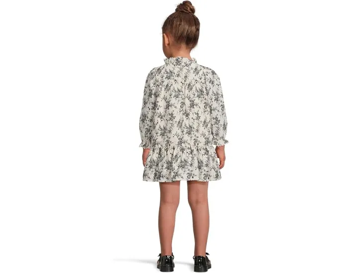 Платье Janie and Jack из твила с цветочным принтом и кружевной отделкой