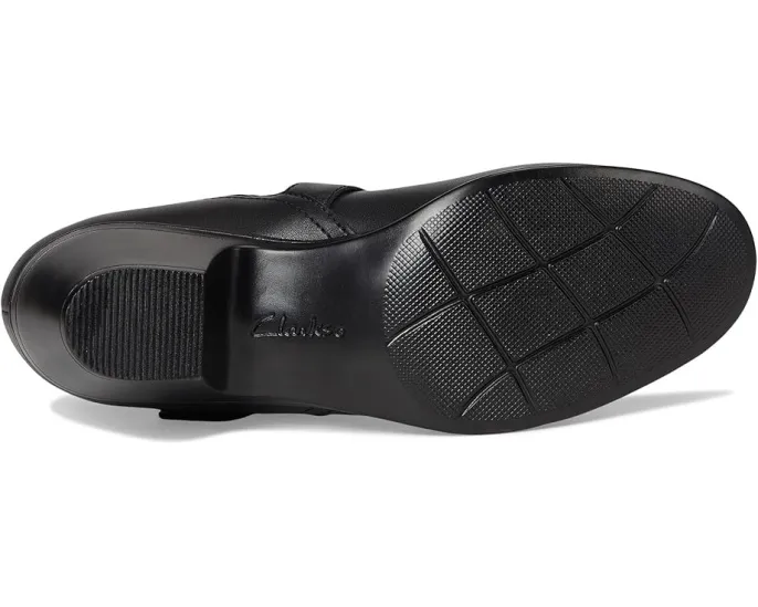 Туфли Clarks Emily 2 Janna с удобным каблуком и двойным ремешком