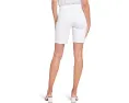 Белые укороченные джинсовые шорты NYDJ Petite Ella с технологией Lift Tuck и разрезами