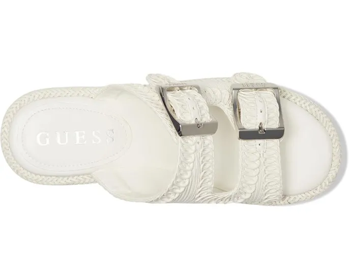 Сандалии GUESS Binks на платформе с плетеными деталями и крупной пряжкой
