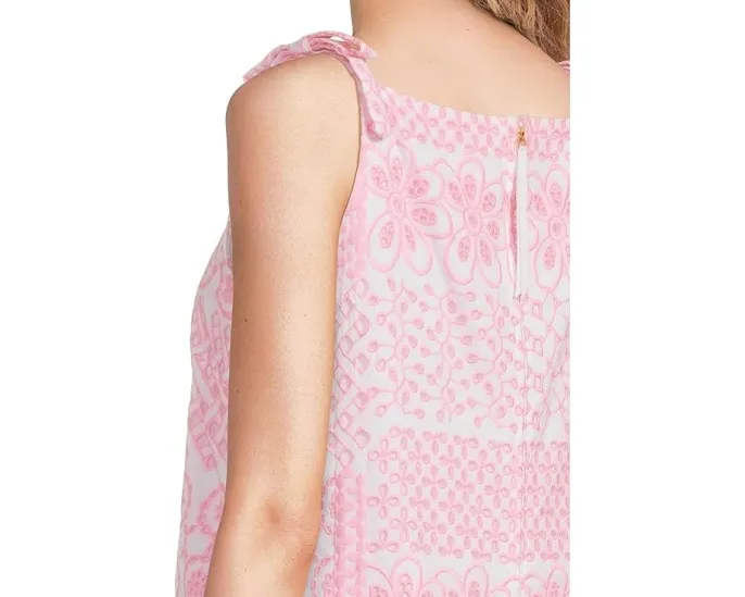 Хлопковое платье Gerad с квадратным вырезом и бантом