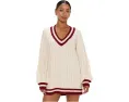 Show Me Your Mumu Tailgate Sweater Dress уютное платье свитер с V-образным вырезом