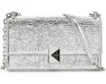 Мини-кроссбоди Kate Spade New York из мятой металлической кожи с цепочкой и клапаном