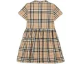 Платье Burberry Kids Rose в клетку с вышивкой пико