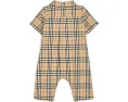 Детский боди Burberry Kids Andreas Newborn с принтом в клетку