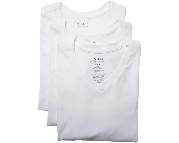 Футболки Polo Ralph Lauren с V-образным вырезом, комплект из 3 штук
