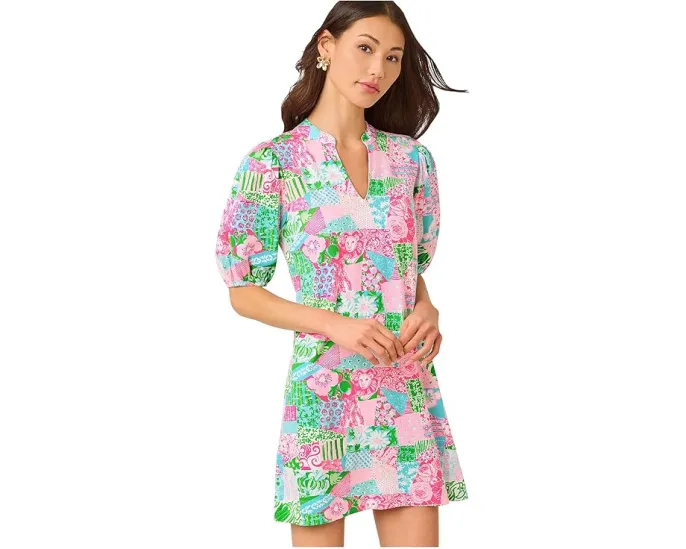 Платье Carey с коротким рукавом и высоким воротником от Lilly Pulitzer