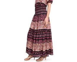 Юбка-миди CeCe Tiered Smocked Waist Midi Skirt с завышенной талией