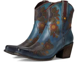 Ковбойские сапоги Cahoots с цветочным тиснением и бархатной подкладкой