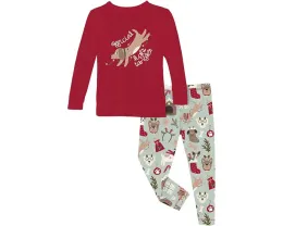 Пижамный набор Kickee Pants Kids с длинным рукавом и принтом