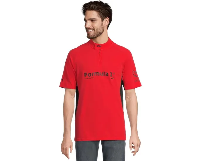 PUMA Поло Formula 1 Polo 75 Years из переработанных материалов с воротником