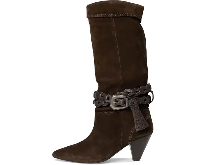 Ботинки Free People Bridget Belt Slouch с поясом из кожи и заостренным носком