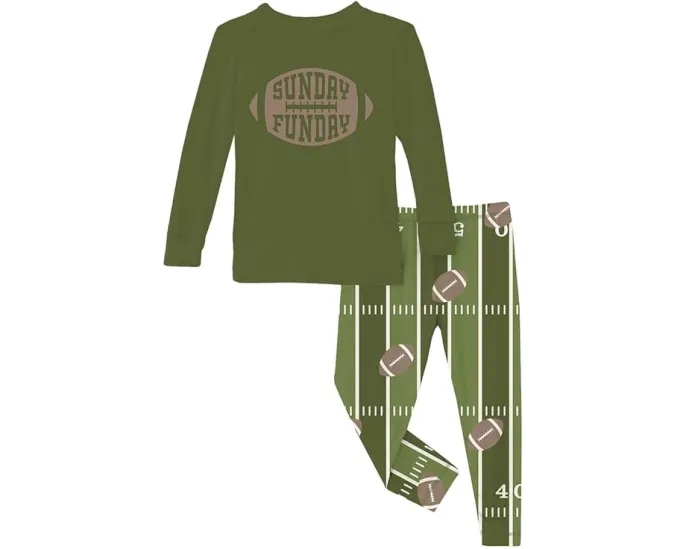 Пижамный набор Kickee Pants Kids с длинным рукавом для подростков