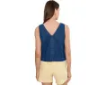 Топ V-neck Boxy Shell Madewell в цвете Marina Blue