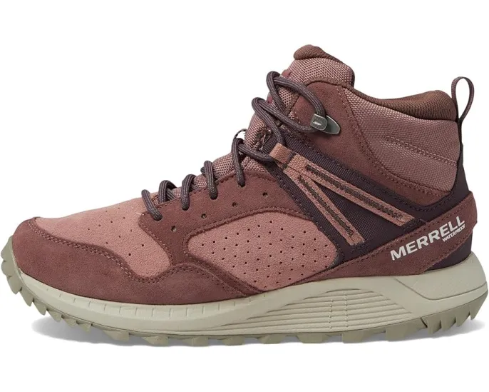 Треккинговые ботинки Merrell Wildwood Mid LTR Waterproof с верхом из кожи и замши
