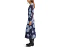 Платье миди Free People Calla с глубоким V-вырезом и разрезом